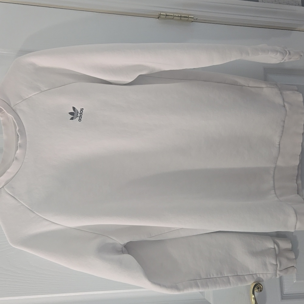 Adidas Men's Classic White Crewneck Sweatshirt